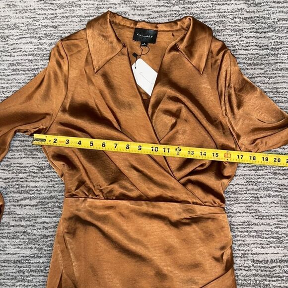 NWT LINE & DOT Bella Mini Dress In Camel Small Revolve - Picture 10 of 14